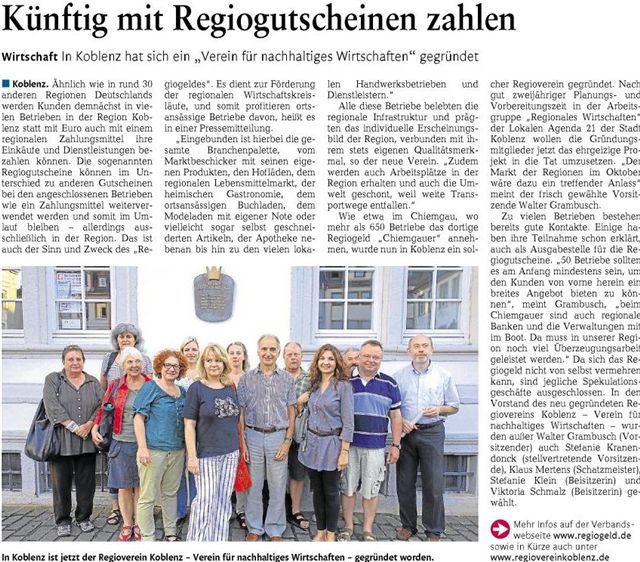 Presseartikel Gründung Presseartikel Gründung